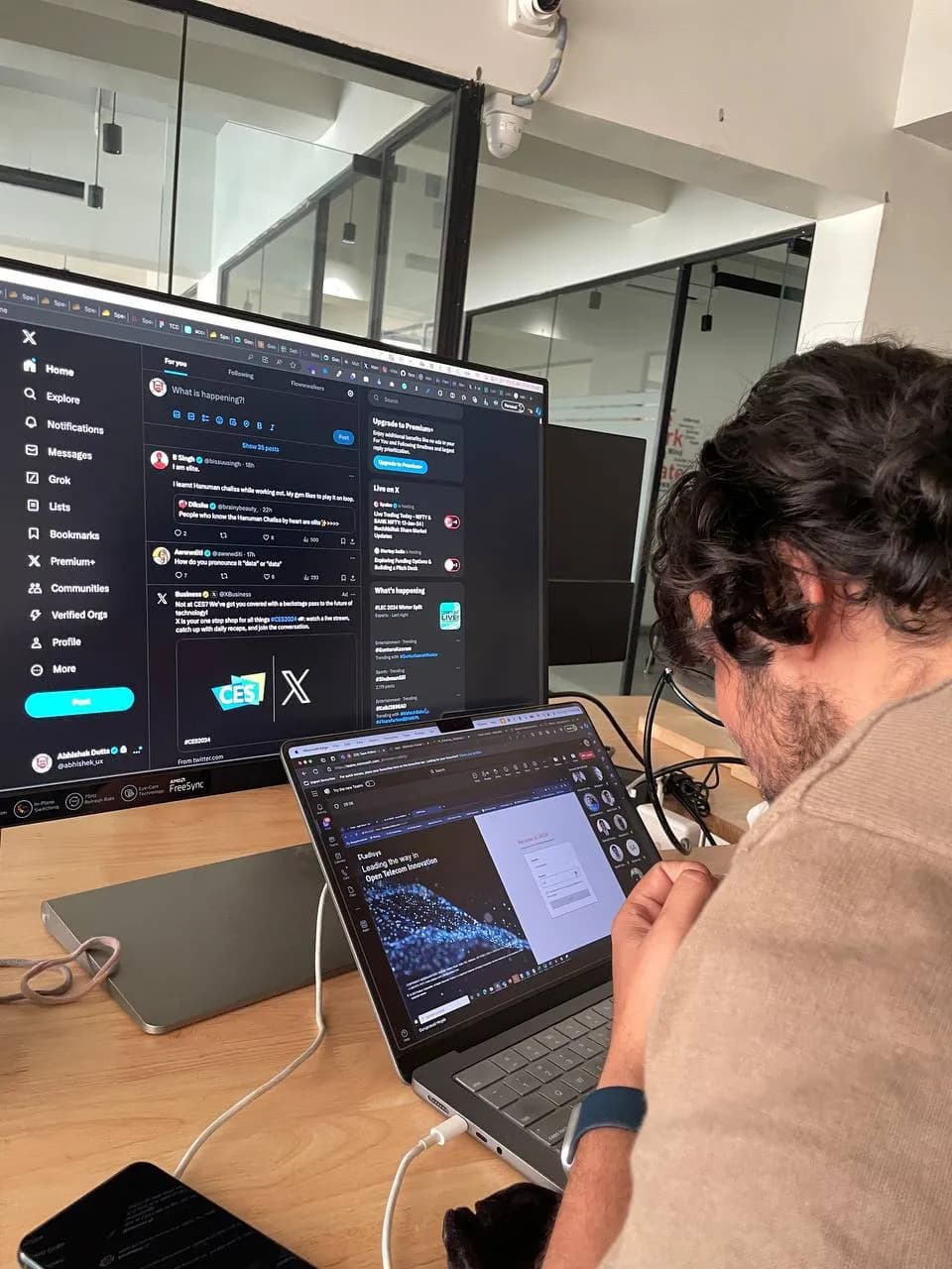 Deep work at the desk